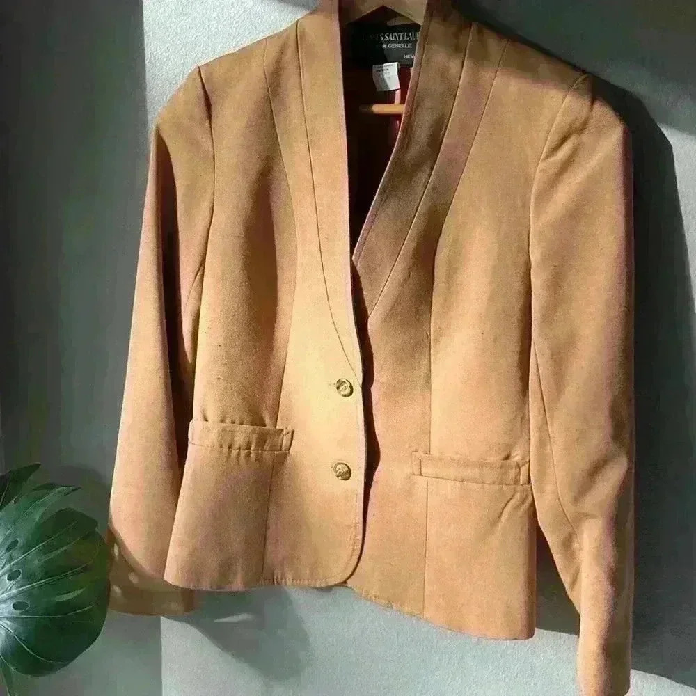 Vintage Tan Blazer by Jacques Saint Laurent for Genelle